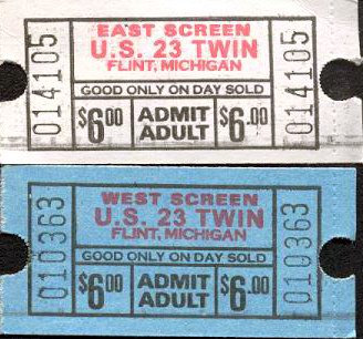 US-23 Drive-In Theater - Ticket Stubs